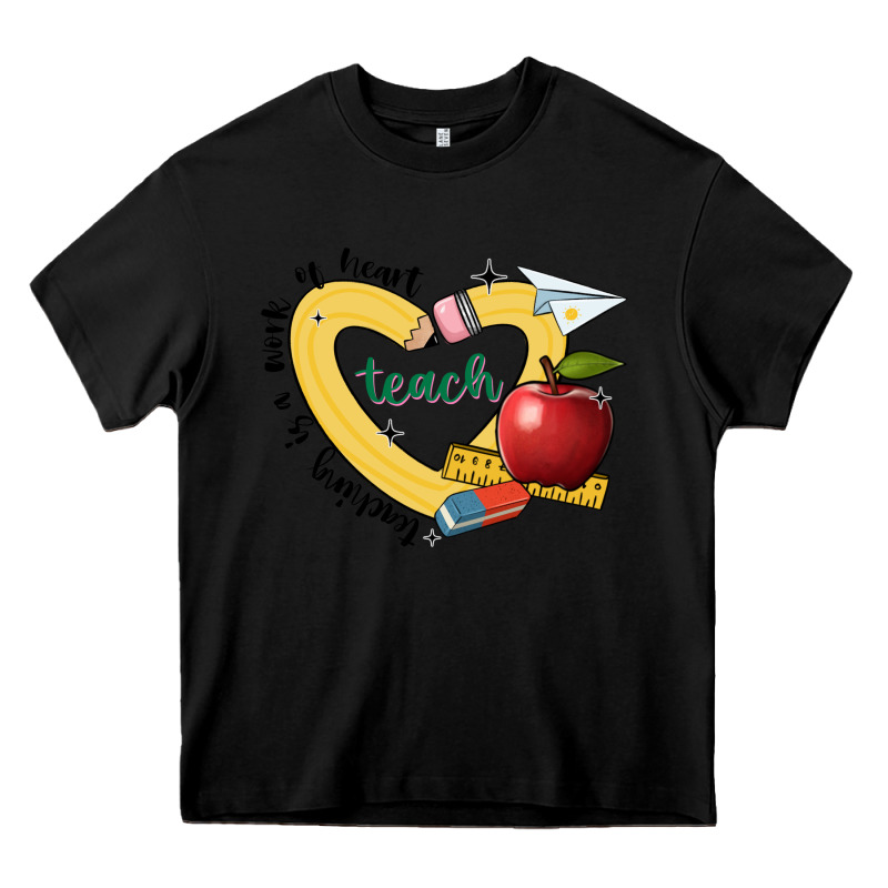 Teaching Is A Work Of Heart Heavy Core Tee by JahusDesignShop | Teevron