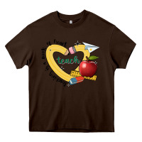 Chocolate Brown teaching is a work of heart Heavy Core Tee - JahusDesignShop