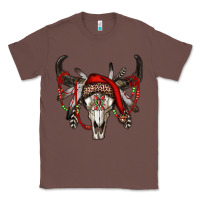 Chestnut Western Christmas Bull Skull Classic Tee - RanaPortraitStore