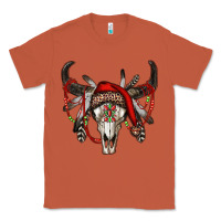 Copper Western Christmas Bull Skull Classic Tee - RanaPortraitStore