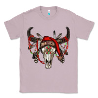 Lilac Western Christmas Bull Skull Classic Tee - RanaPortraitStore