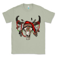 Matcha Western Christmas Bull Skull Classic Tee - RanaPortraitStore
