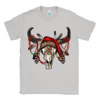 Moon Dust Western Christmas Bull Skull Classic Tee - RanaPortraitStore