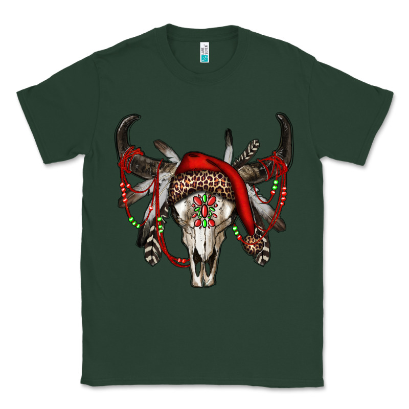 Western Christmas Bull Skull Classic Tee by RanaPortraitStore | Teevron