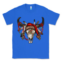True Royal Western Christmas Bull Skull Classic Tee - RanaPortraitStore