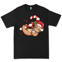 Black cute christmas sloth Premium Tee - MaliasSmallBusiness