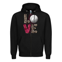 Black love volleyball Zipper Hoodie - FaDigitalArtStudio
