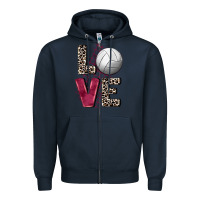 Navy love volleyball Zipper Hoodie - FaDigitalArtStudio