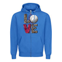 True Royal love volleyball Zipper Hoodie - FaDigitalArtStudio