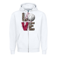 White love volleyball Zipper Hoodie - FaDigitalArtStudio