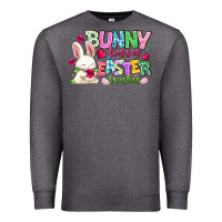 Charcoal Heather Bunny Kisses Easter Wishes Premium Sweatshirt - CowhideDigitalArt