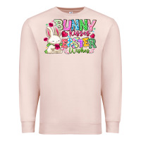 Pale Pink Bunny Kisses Easter Wishes Premium Sweatshirt - CowhideDigitalArt