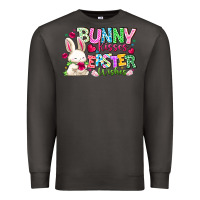 Smoke Bunny Kisses Easter Wishes Premium Sweatshirt - CowhideDigitalArt