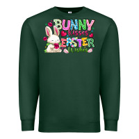 Sports Green Bunny Kisses Easter Wishes Premium Sweatshirt - CowhideDigitalArt