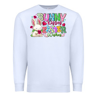 White Bunny Kisses Easter Wishes Premium Sweatshirt - CowhideDigitalArt