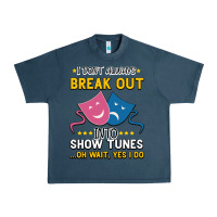 Midnight Navy My Brain is 95% Show Tunes. Funny Theatre Gift. Urban Heavy Tee - Bettercallsaul