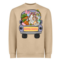 Mushroom Happy Easter bunny truck Easter Day Heavyweight Sweatshirt - CowGirlArtShop