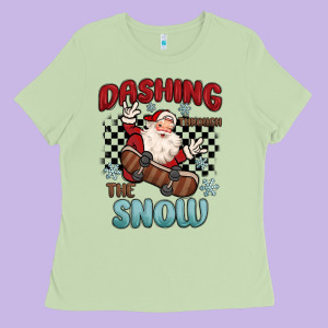 Dashing Through The Snow Ladies Tee Designed By Maliassmallbusiness