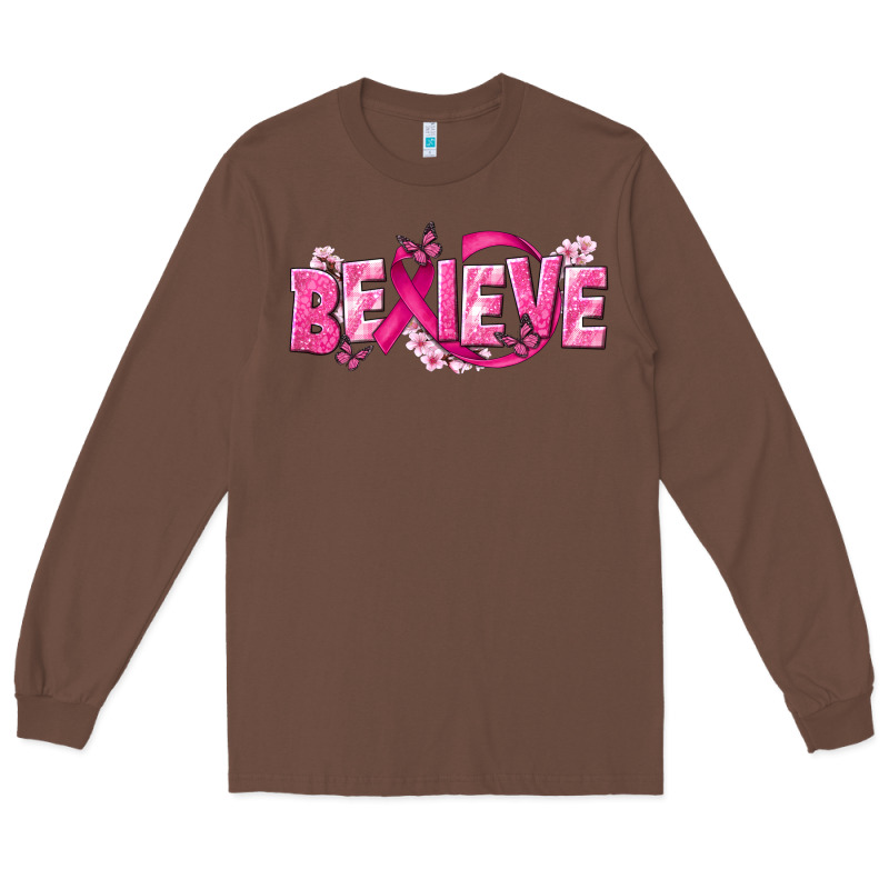 Cancer Believe Long Sleeve Tee by NancyCooperArtShop | Teevron