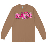 Toasted Coconut Cancer Believe Long Sleeve Tee - NancyCooperArtShop