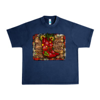 Navy cowboy boots christmas Urban Heavy Tee - JahusDesignShop