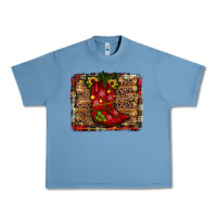 Pebble Blue cowboy boots christmas Urban Heavy Tee - JahusDesignShop