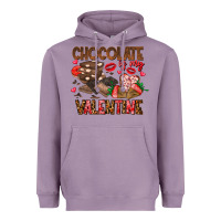 Lavender Chcolate is my Valentine Heavyweight Hoodie - CowhideDigitalArt
