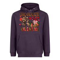 Plum Chcolate is my Valentine Heavyweight Hoodie - CowhideDigitalArt