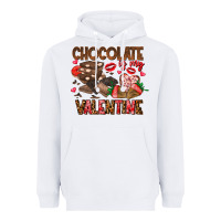White Chcolate is my Valentine Heavyweight Hoodie - CowhideDigitalArt