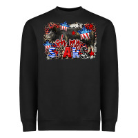 Black Oh my stars pig Heavyweight Sweatshirt - CowGirlArtShop
