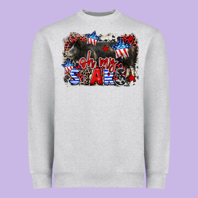 Oh My Stars Pig Heavyweight Sweatshirt Designed By Cowgirlartshop