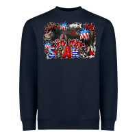 Navy Oh my stars pig Heavyweight Sweatshirt - CowGirlArtShop