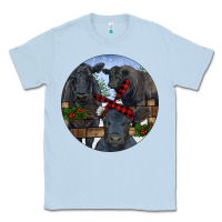 Dusty Blue Black Angus Family Classic Tee - RanaPortraitStore