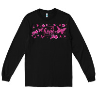 Black hope breast cancer butterfly Long Sleeve Tee - Jasminsmagicworld