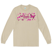 Mushroom hope breast cancer butterfly Long Sleeve Tee - Jasminsmagicworld