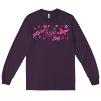 Plum hope breast cancer butterfly Long Sleeve Tee - Jasminsmagicworld