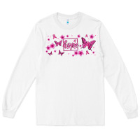White hope breast cancer butterfly Long Sleeve Tee - Jasminsmagicworld