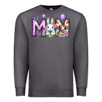 Charcoal Heather easter day mom Premium Sweatshirt - CowhideDigitalArt