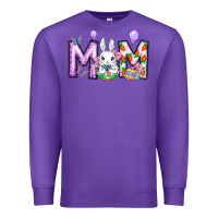 Purple easter day mom Premium Sweatshirt - CowhideDigitalArt