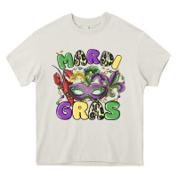 Cream mardi gras Heavy Core Tee - MaliasSmallBusiness
