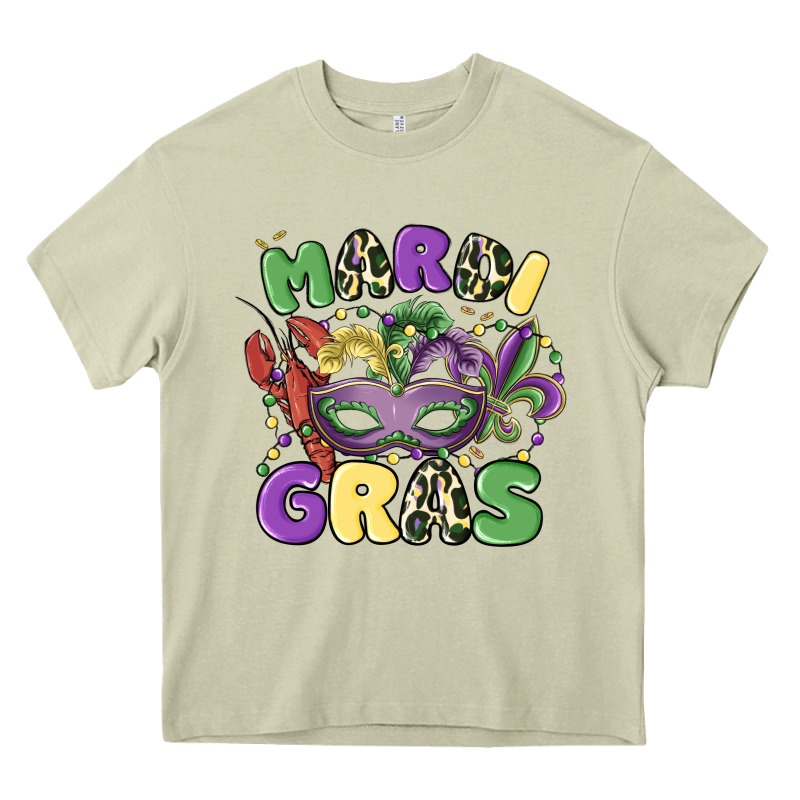 Mardi Gras Heavy Core Tee by MaliasSmallBusiness | Teevron