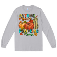 Moon Dust Autumn leaves pumpkins please Long Sleeve Tee - NancyCooperArtShop