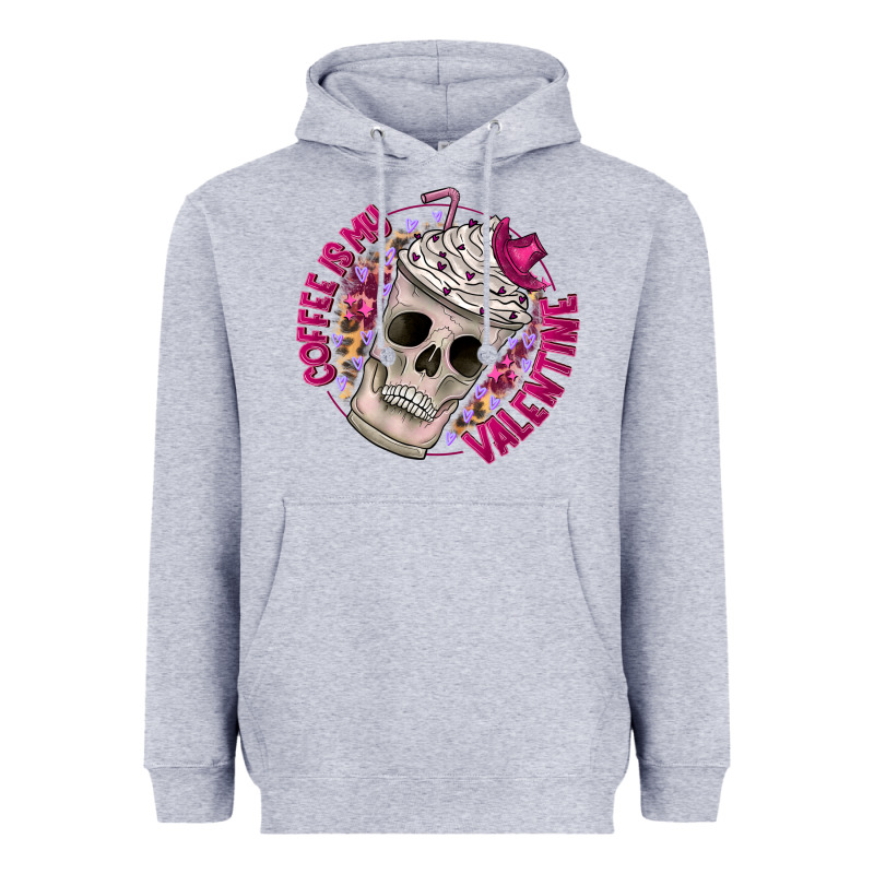 Coffee Is My Valentine Heavyweight Hoodie by CowhideDigitalArt | Teevron
