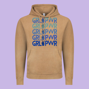 Girl Power Peace Vintage Hoodie Designed By Bettercallsaul