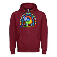 Burgundy Autism Awareness Autism elephant Zipper Hoodie - FaDigitalArtStudio