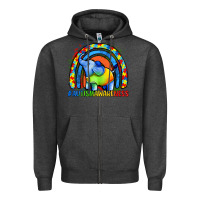 Charcoal Heather Autism Awareness Autism elephant Zipper Hoodie - FaDigitalArtStudio
