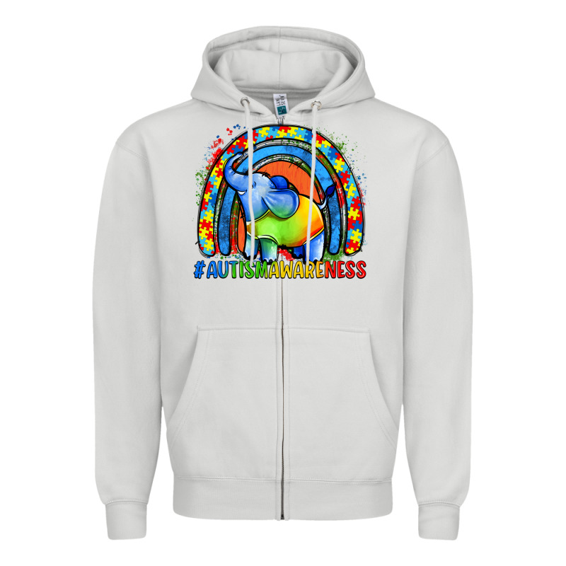 Autism Awareness Autism Elephant Zipper Hoodie by FaDigitalArtStudio | Teevron