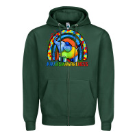 Sports Green Autism Awareness Autism elephant Zipper Hoodie - FaDigitalArtStudio