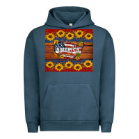 Pigment Midnight Navy usa map Urban Hoodie - Artiststas