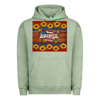 Pigment Oil Green usa map Urban Hoodie - Artiststas